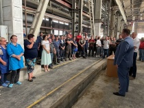 Петр Громов посетил Майминский завод железобетонных изделий «Магис»